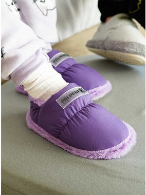 Peluche Purple Parachute Child Slipper Çocuk Günlük Ev Pandufu Par-Cmr Mor