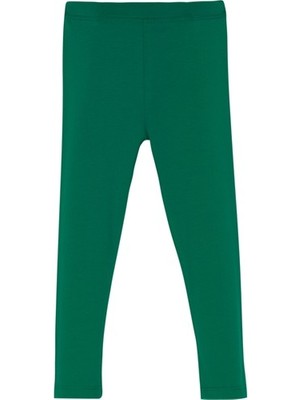 Yeşil Basic Kız Çocuk Yazlık Tayt