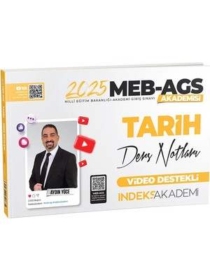 İndeks Akademi Yayıncılık 2025 MEB AGS Tarih Video Ders Notu- Aydın Yüce