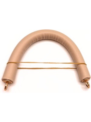 Angel Çanta Aksesuar 27 Cm Rulo Model Suni Deri Pudra Çanta Sapı Light Gold Metalli