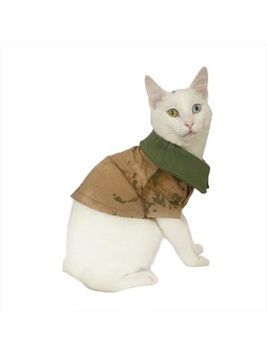 Kemique Komando Polo Yaka Tişört Kedi Kıyafeti  Kedi Elbisesi