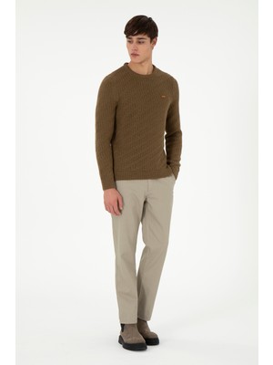 U.s. Polo Assn. Erkek Açık Haki Pantolon (Kanvas-Chino) 50291179-VR183