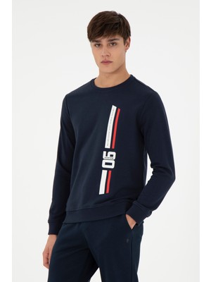 U.S. Polo Assn. Erkek Regular Fit Bisiklet Yaka Lacivert Sweatshirt 50293441-VR033