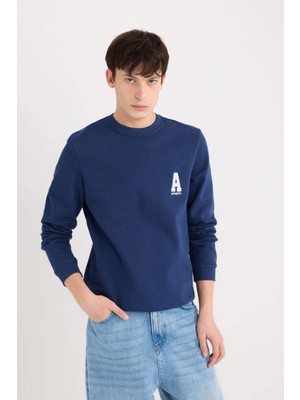 Defacto  Lacivert Erkek Sweatshirt D3670AX/NV241