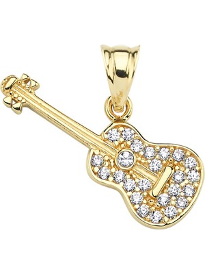 Altın Sepeti Altın Gitar Kolye Ucu