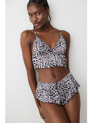 Penti Leopard Siyah Bralet