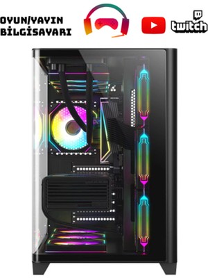 Zeiron Tiger RTX01 Ryzen 5 8400F 32GB Ddr5 Ram 1 Tb M.2 Nvme SSD 12GB 192BIT RTX4070 Sıvı Soğutmalı Oyuncu Masaüstü Bilgisayarı