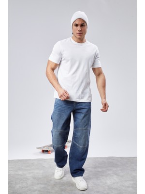 Cedy Denım Erkek Yüksek Bel Skater Baggy Jeanpantolon C362