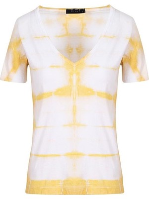V Yaka Basic T-Shırt -Batik