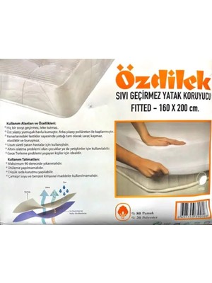 Özdilek 150 x 200 Alez Sıvı Geçirmez Yatak Koruyucu Alez Çift Kişilik ve Tek Kişilik 4 Farklı Ebat