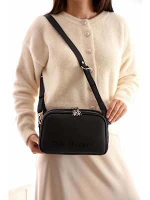 Impolo Lili Lksiyah Üç Gözlü Kadın Omuz Çantası 17X28 Ebatında