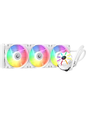 Rampage HELIOS C3 Beyaz 68CFM 1800RPM Rainbow AMD AM5/INTEL LGA1700 360mm Sıvı Soğutmalı CPU Fan