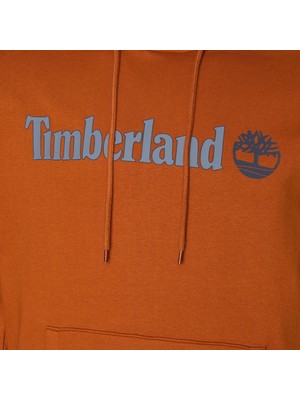 Timberland Kennebec River Hood Logolu Erkek Sweatshirt Umber