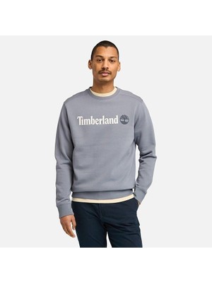 Timberland Kennebec River Bisiklet Yaka Logolu Erkek Sweatshirt Folkstone Gray