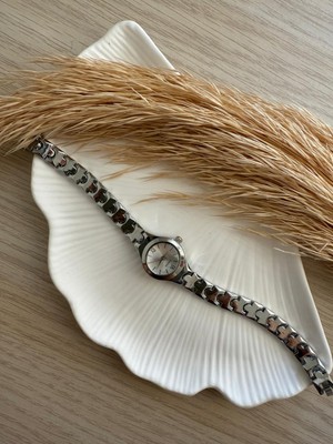 Quartz Retro Minimal Hasır Kordon Vintage Kadın Kol Saati Boncuk Model