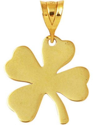 Bilezikci Yonca 14 Ayar Plaka Kolye Ucu