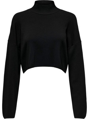 Onlbodrum Cropped Pullover Knt Kadın Siyah Kazak - 15333125