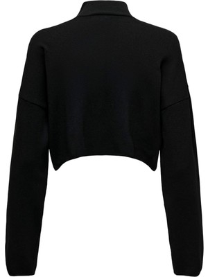 Onlbodrum Cropped Pullover Knt Kadın Siyah Kazak - 15333125