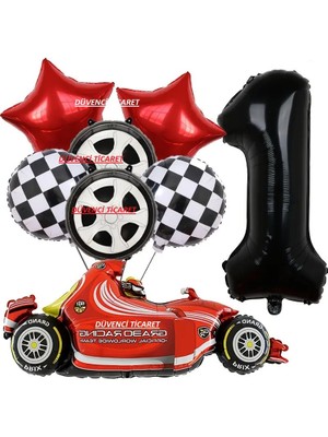 Düvenci Ticaret Yarış Temalı Doğum Günü Yaş Balon Seti