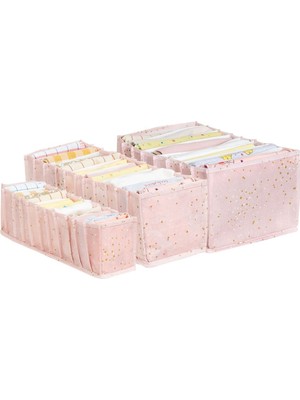 Tekno Trust Baby Çok Amaçlı Akordeon Organize Kız Bebek Odası (3lü Set) Çekmece Düzenleyici