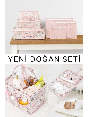 Tekno Trust Baby Yeni Doğan Seti - Bavul Organizer , Bakım ve Alt Bakım Çantası Pembe