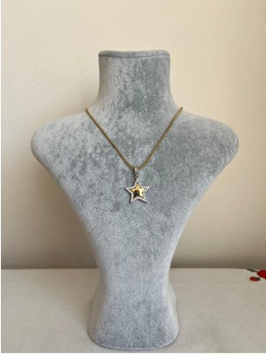 Asteria Jewelry Top Zincirli Altın Yıldız Kolye