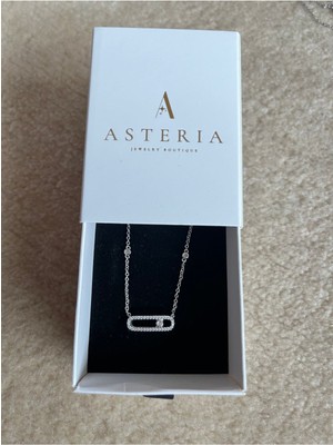 Asteria Jewelry Hareketli Taşlı Mess Kolye