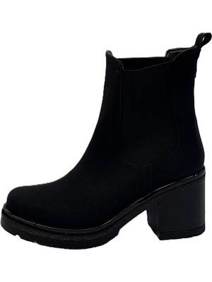 KAFKASLAR AYAKKABI Platfor Taban Yüksek Topuk Lastikli Bayan Yarım Bot