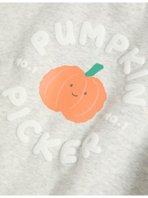 Balkabağı Desenli Halloween Sweatshirt (0-3 Yaş)