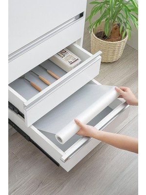Tekno Trust Şeffaf Kaymaz Dolap Içi Çekmece Raf Örtüsü Kaydırmaz 45 cm x 10 mt Buzdolabı Mufak Dolabı