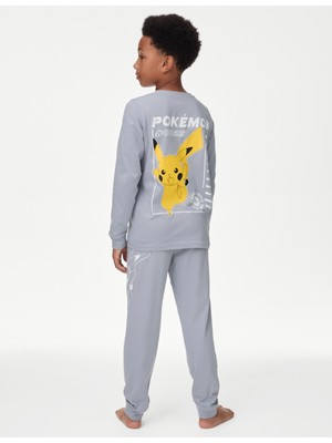 Saf Pamuklu Pokemon:trade_mark: Pijama Takımı (6-16 Yaş)