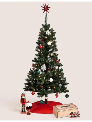 Tekno Trust Yılbaşı Çam Ağacı Sık Dallı Demir Ayak 150 cm 300 Dal - Parti Malzemeleri - Happy New Year