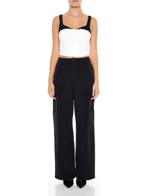 Wide-Leg Kargo Trouser Pantolon