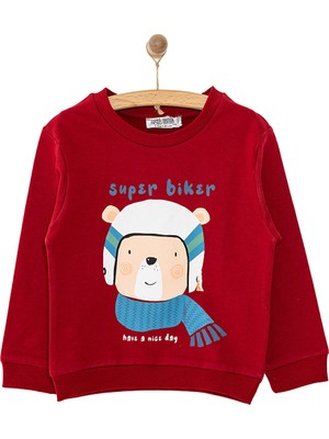 Hellobaby Basic Az Şardonlu Aslan Desenli Sweatshirt Erkek Bebek