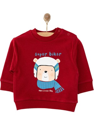 Hellobaby Basic Az Şardonlu Aslan Desenli Sweatshirt Erkek Bebek