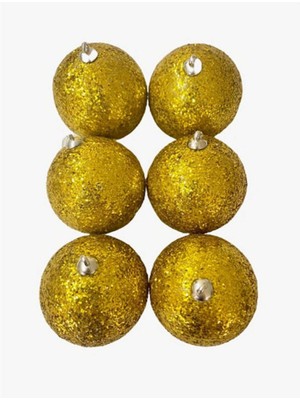 Tekno Trust - 6 Adet Strafor Simli Cici Top 5 cm Gold 528130