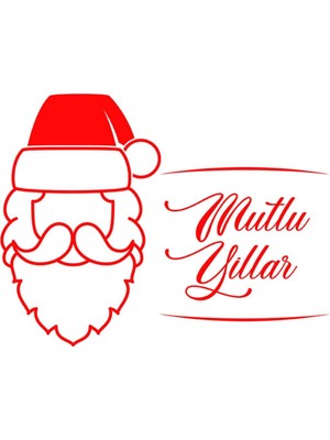 Tekno Trust Yılbaşı Süslemeleri Noel Baba Sticker 88X115CM - Kırmızı