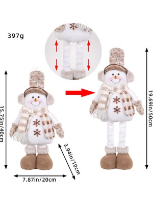 Bra2nd Noel Snowman Stretch Doll Ted Elk Doll (Yurt Dışından)