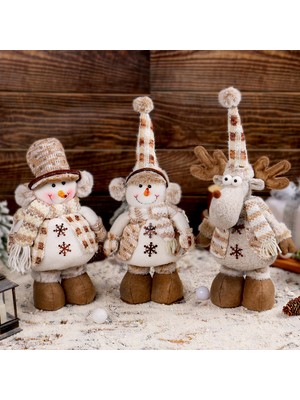 Bra2nd Noel Snowman Stretch Doll Ted Elk Doll (Yurt Dışından)