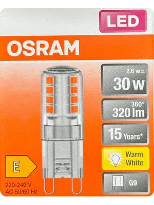 Osram 2,6W (30W) 2700K (Sarı Işık) G9 Duylu LED Kapsül Ampul (2 Adet)