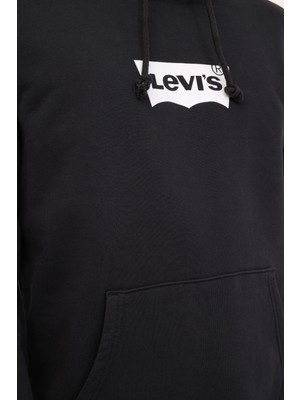 Levi's Levı’s Lse T2 Std Graphıc Hood S Siyah Erkek Sweatshirt