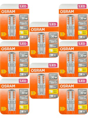 Osram 2,6W (30W) 2700K (Sarı Işık) G9 Duylu LED Kapsül Ampul (8 Adet)