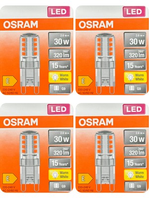 Osram 2,6W (30W) 2700K (Sarı Işık) G9 Duylu LED Kapsül Ampul (4 Adet)