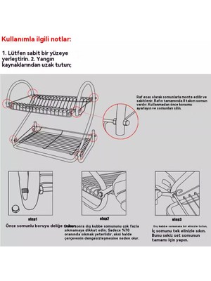 Hongxin S-Şekilli Mutfak Sofra Takımı Depolama Drenaj Rafı (Yurt Dışından)