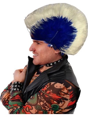 Tekno Trust Mohican Mohawk Punk Peruk - 70 Li 80 Li Yıllar Peruk Model 9 - Lisinya