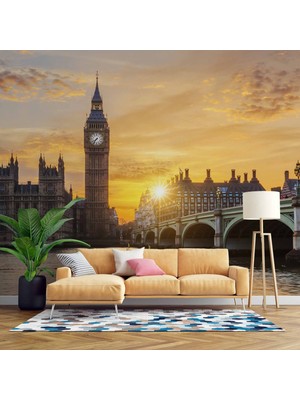 Londra Westminster Köprüsü Manzaralı Duvar Kağıdı
