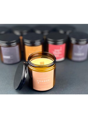 Stworkshop Orange & Cinnamon: Hediyelik Özel Tasarım Portakal ve Tarçın Kokulu 500GR Büyük Mum  %100 Doğal Vegan Soya Wax  Özel Hediye Paketi ve Sürpriz Hediye