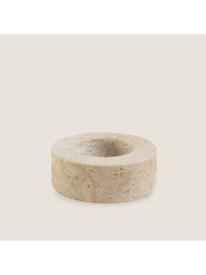 Circle Mermer Mumluk 8x3 cm Natural