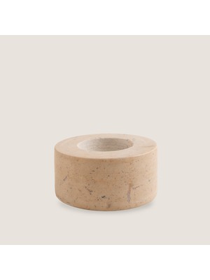 Circle Mermer Mumluk 8x4 cm Natural