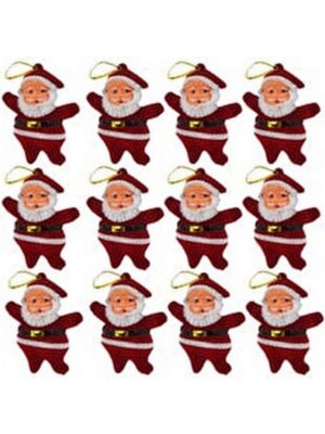 Tekno Trust 12 Adet Mini Noel Baba Ağaç Süs 209078